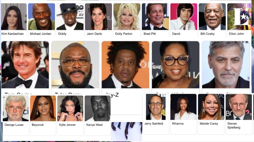 Top 10 richest celebrities in the world